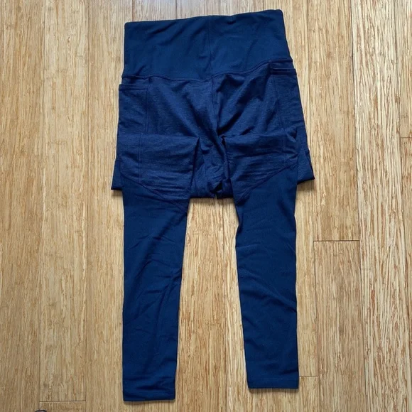 Athleta Exhale Heel Tight, Dark Blue Heather, M - Picture 3 of 5